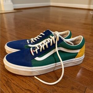 Vans Men's Blue, Green, and Yellow Sneakers